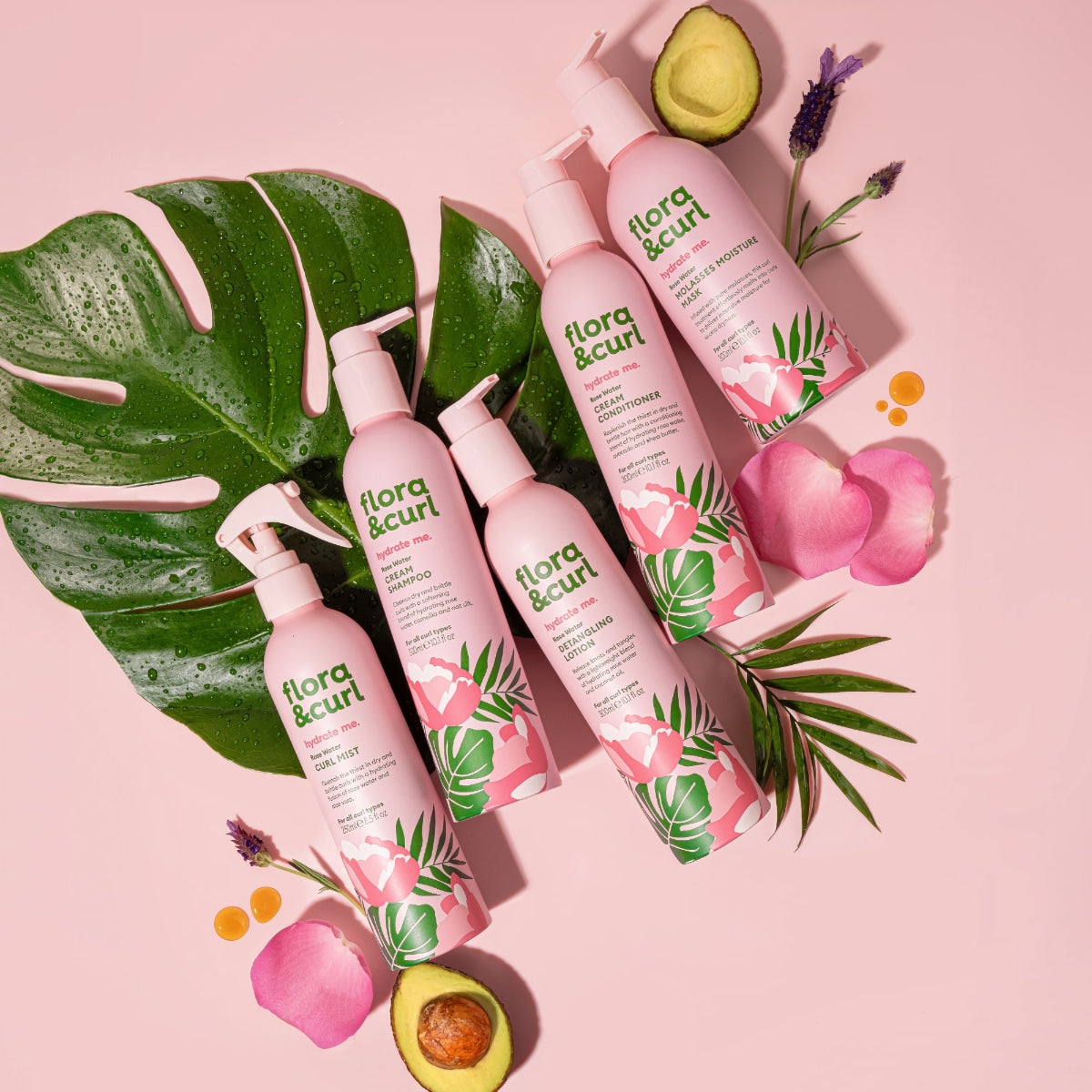 Flora & Curl Hydrate Me Rose Water Cream Conditioner 300ml