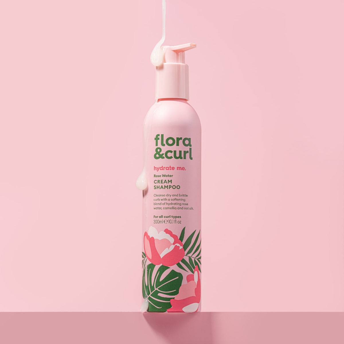 Flora & Curl Hydrate Me Rose Water Cream Shampoo 300ml